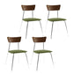 Industrial Style Upholstered Armless Dining Chairs Open Back Dining Side Chairs for Home Green 4 Piece Set Clearhalo ' kitchen&dining_furn' 'Dining Chairs' 'Dining Tables & Seating' 'dining_chair' 'furn' 'furn_dining_chair' 'Furniture' 'furniture_dining_chair' 'Kitchen & Dining Furniture' 'kitchen' 4155606