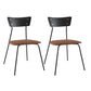 Industrial Style Upholstered Armless Dining Chairs Open Back Dining Side Chairs for Home Light Brown 2 Piece Set Clearhalo ' kitchen&dining_furn' 'Dining Chairs' 'Dining Tables & Seating' 'dining_chair' 'furn' 'furn_dining_chair' 'Furniture' 'furniture_dining_chair' 'Kitchen & Dining Furniture' 'kitchen' 4155611
