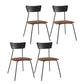 Industrial Style Upholstered Armless Dining Chairs Open Back Dining Side Chairs for Home Light Brown 4 Piece Set Clearhalo ' kitchen&dining_furn' 'Dining Chairs' 'Dining Tables & Seating' 'dining_chair' 'furn' 'furn_dining_chair' 'Furniture' 'furniture_dining_chair' 'Kitchen & Dining Furniture' 'kitchen' 4155612