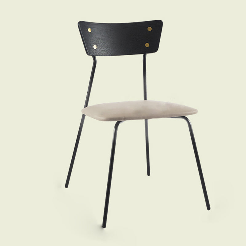 Industrial Style Upholstered Armless Dining Chairs Open Back Dining Side Chairs for Home Silver Gray 1 Piece Clearhalo ' kitchen&dining_furn' 'Dining Chairs' 'Dining Tables & Seating' 'dining_chair' 'furn' 'furn_dining_chair' 'Furniture' 'furniture_dining_chair' 'Kitchen & Dining Furniture' 'kitchen' 4155613