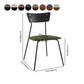 Industrial Style Upholstered Armless Dining Chairs Open Back Dining Side Chairs for Home Clearhalo ' kitchen&dining_furn' 'Dining Chairs' 'Dining Tables & Seating' 'dining_chair' 'furn' 'furn_dining_chair' 'Furniture' 'furniture_dining_chair' 'Kitchen & Dining Furniture' 'kitchen' 4155619