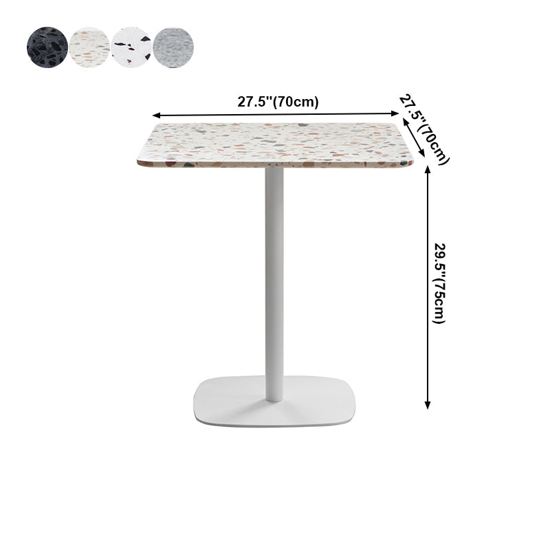 Metal Industrial Square Dining Table Cement Table for Kitchen and Dining Room Clearhalo ' dining_table' 'Dining Tables & Seating' 'Dining Tables' 'furn' 'furn_dining_table' 'Furniture' 'furniture_dining_table' 'Kitchen & Dining Furniture' 'kitchen&dining_furn' 'kitchen' 'kitchen_dining_table' 4155637