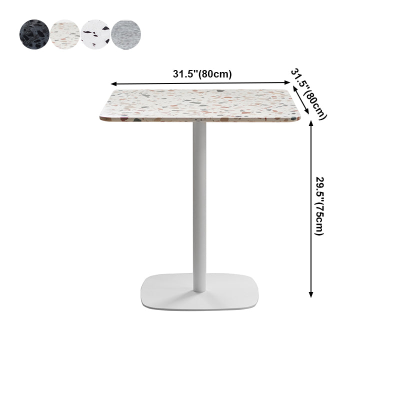 Metal Industrial Square Dining Table Cement Table for Kitchen and Dining Room Clearhalo ' dining_table' 'Dining Tables & Seating' 'Dining Tables' 'furn' 'furn_dining_table' 'Furniture' 'furniture_dining_table' 'Kitchen & Dining Furniture' 'kitchen&dining_furn' 'kitchen' 'kitchen_dining_table' 4155638