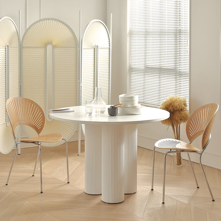 Round Dining Site Table Simple Style Solid Wood Table,35.4"L x 35.4"W x 29.5"H Clearhalo ' dining_table' 'Dining Tables & Seating' 'Dining Tables' 'furn' 'furn_dining_table' 'Furniture' 'furniture_dining_table' 'Kitchen & Dining Furniture' 'kitchen&dining_furn' 'kitchen' 'kitchen_dining_table' 4155641