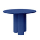 Round Dining Site Table Simple Style Solid Wood Table,35.4"L x 35.4"W x 29.5"H Blue Without Chairs Clearhalo ' dining_table' 'Dining Tables & Seating' 'Dining Tables' 'furn' 'furn_dining_table' 'Furniture' 'furniture_dining_table' 'Kitchen & Dining Furniture' 'kitchen&dining_furn' 'kitchen' 'kitchen_dining_table' 4155645