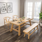 Modern Pine Wood Table for Restaurant Rectangle Dining Table with Trestle Base Clearhalo ' dining_table' 'Dining Tables & Seating' 'Dining Tables' 'furn' 'furn_dining_table' 'Furniture' 'furniture_dining_table' 'Kitchen & Dining Furniture' 'kitchen&dining_furn' 'kitchen' 'kitchen_dining_table' 4155651