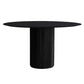 Round Solid Wood Dining Table Simplicity Style Dining Room Collection with Pedestal Casual Black Without Chairs Clearhalo ' dining_table' 'Dining Tables & Seating' 'Dining Tables' 'furn' 'furn_dining_table' 'Furniture' 'furniture_dining_table' 'Kitchen & Dining Furniture' 'kitchen&dining_furn' 'kitchen' 'kitchen_dining_table' 4155670