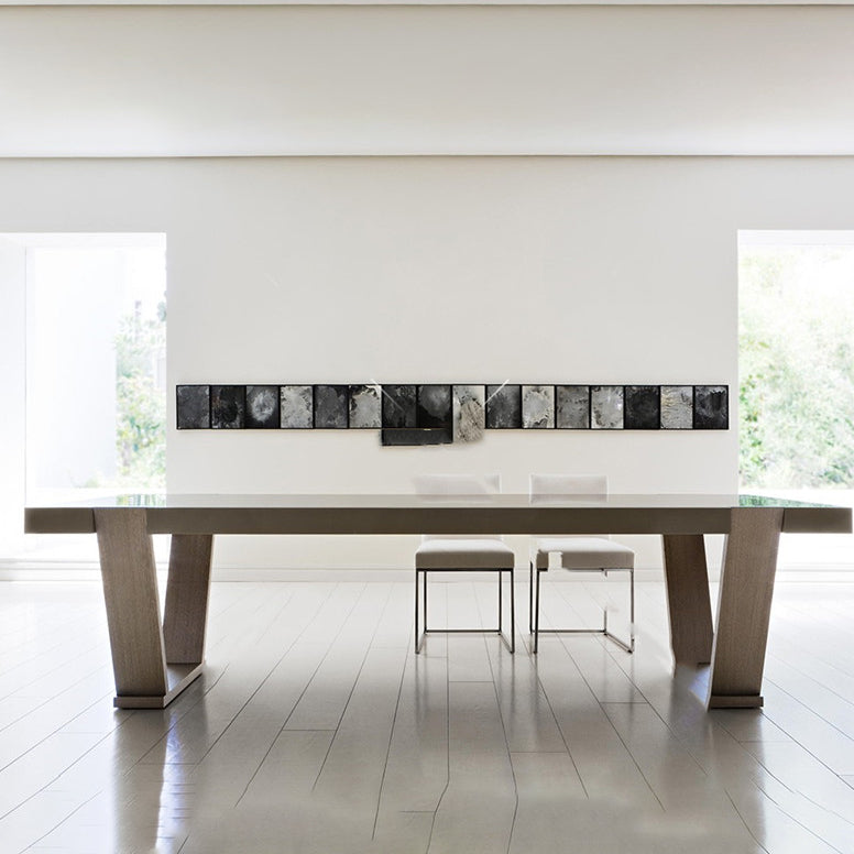 Solid Wood Contemporary Rectangle Table Wood Top Table with Sled Base Clearhalo ' dining_table' 'Dining Tables & Seating' 'Dining Tables' 'furn' 'furn_dining_table' 'Furniture' 'furniture_dining_table' 'Kitchen & Dining Furniture' 'kitchen&dining_furn' 'kitchen' 'kitchen_dining_table' 4155675