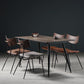 Industrial Style Dining Table Brown 4 Legs Dining Table with Black Frame Clearhalo ' dining_table' 'Dining Tables & Seating' 'Dining Tables' 'furn' 'furn_dining_table' 'Furniture' 'furniture_dining_table' 'Kitchen & Dining Furniture' 'kitchen&dining_furn' 'kitchen' 'kitchen_dining_table' 4155689