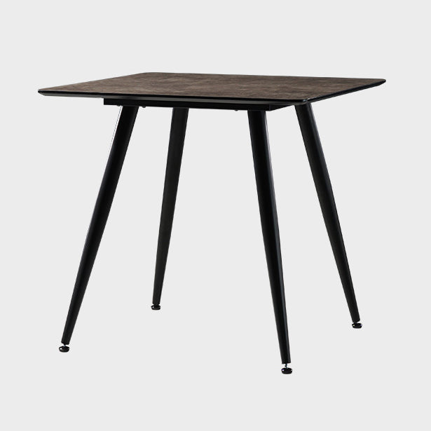 Industrial Style Dining Table Brown 4 Legs Dining Table with Black Frame Square Without Chairs Clearhalo ' dining_table' 'Dining Tables & Seating' 'Dining Tables' 'furn' 'furn_dining_table' 'Furniture' 'furniture_dining_table' 'Kitchen & Dining Furniture' 'kitchen&dining_furn' 'kitchen' 'kitchen_dining_table' 4155700