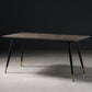 Industrial Style Dining Table Brown 4 Legs Dining Table with Black Frame Rectangle 63"L x 31.5"W x 29.9"H Without Chairs Clearhalo ' dining_table' 'Dining Tables & Seating' 'Dining Tables' 'furn' 'furn_dining_table' 'Furniture' 'furniture_dining_table' 'Kitchen & Dining Furniture' 'kitchen&dining_furn' 'kitchen' 'kitchen_dining_table' 4155701