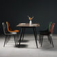 Industrial Style Dining Table Brown 4 Legs Dining Table with Black Frame Clearhalo ' dining_table' 'Dining Tables & Seating' 'Dining Tables' 'furn' 'furn_dining_table' 'Furniture' 'furniture_dining_table' 'Kitchen & Dining Furniture' 'kitchen&dining_furn' 'kitchen' 'kitchen_dining_table' 4155703