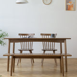 Modern Ash Wood Table in Walnut for Restaurant Rectangle Dining Table with 4 Legs Clearhalo ' dining_table' 'Dining Tables & Seating' 'Dining Tables' 'furn' 'furn_dining_table' 'Furniture' 'furniture_dining_table' 'Kitchen & Dining Furniture' 'kitchen&dining_furn' 'kitchen' 'kitchen_dining_table' 4155723