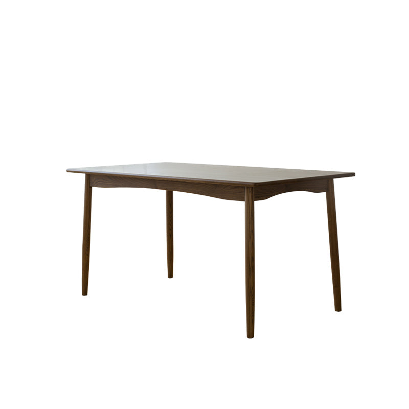 Modern Ash Wood Table in Walnut for Restaurant Rectangle Dining Table with 4 Legs Without Chairs Clearhalo ' dining_table' 'Dining Tables & Seating' 'Dining Tables' 'furn' 'furn_dining_table' 'Furniture' 'furniture_dining_table' 'Kitchen & Dining Furniture' 'kitchen&dining_furn' 'kitchen' 'kitchen_dining_table' 4155725