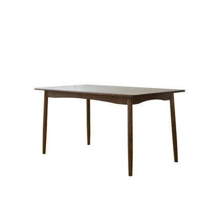 Modern Ash Wood Table in Walnut for Restaurant Rectangle Dining Table with 4 Legs Without Chairs Clearhalo ' dining_table' 'Dining Tables & Seating' 'Dining Tables' 'furn' 'furn_dining_table' 'Furniture' 'furniture_dining_table' 'Kitchen & Dining Furniture' 'kitchen&dining_furn' 'kitchen' 'kitchen_dining_table' 4155725