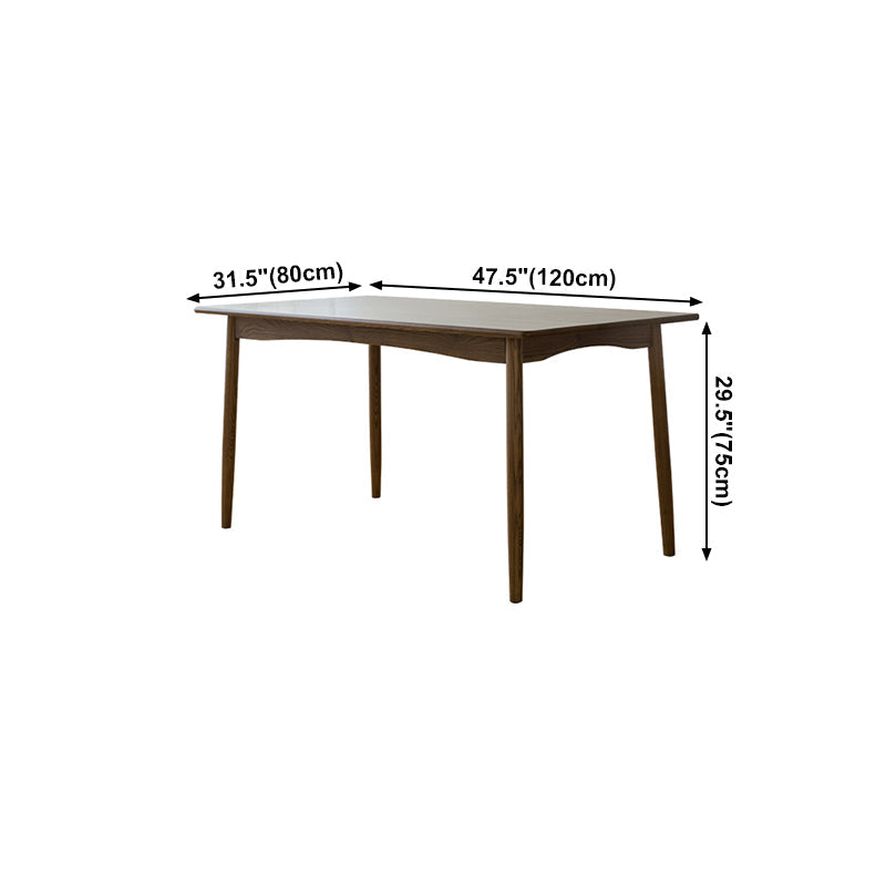 Modern Ash Wood Table in Walnut for Restaurant Rectangle Dining Table with 4 Legs Clearhalo ' dining_table' 'Dining Tables & Seating' 'Dining Tables' 'furn' 'furn_dining_table' 'Furniture' 'furniture_dining_table' 'Kitchen & Dining Furniture' 'kitchen&dining_furn' 'kitchen' 'kitchen_dining_table' 4155730