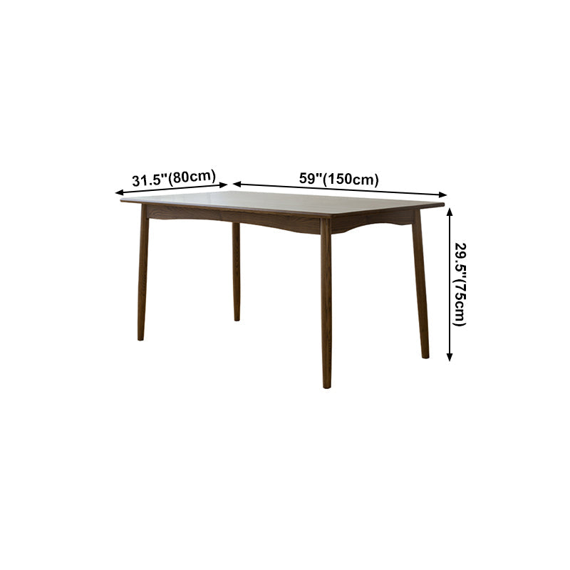 Modern Ash Wood Table in Walnut for Restaurant Rectangle Dining Table with 4 Legs Clearhalo ' dining_table' 'Dining Tables & Seating' 'Dining Tables' 'furn' 'furn_dining_table' 'Furniture' 'furniture_dining_table' 'Kitchen & Dining Furniture' 'kitchen&dining_furn' 'kitchen' 'kitchen_dining_table' 4155732