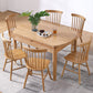 Round Dining Site Table Simple Style Solid Wood Furniture with Drop Leaf Clearhalo ' dining_table' 'Dining Tables & Seating' 'Dining Tables' 'furn' 'furn_dining_table' 'Furniture' 'furniture_dining_table' 'Kitchen & Dining Furniture' 'kitchen&dining_furn' 'kitchen' 'kitchen_dining_table' 4155734