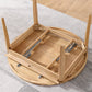 Round Dining Site Table Simple Style Solid Wood Furniture with Drop Leaf Clearhalo ' dining_table' 'Dining Tables & Seating' 'Dining Tables' 'furn' 'furn_dining_table' 'Furniture' 'furniture_dining_table' 'Kitchen & Dining Furniture' 'kitchen&dining_furn' 'kitchen' 'kitchen_dining_table' 4155736