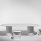 Modern Solid Wood Table for Restaurant Oval Dining Table in White with Double Pedestal Clearhalo ' dining_table' 'Dining Tables & Seating' 'Dining Tables' 'furn' 'furn_dining_table' 'Furniture' 'furniture_dining_table' 'Kitchen & Dining Furniture' 'kitchen&dining_furn' 'kitchen' 'kitchen_dining_table' 4155793