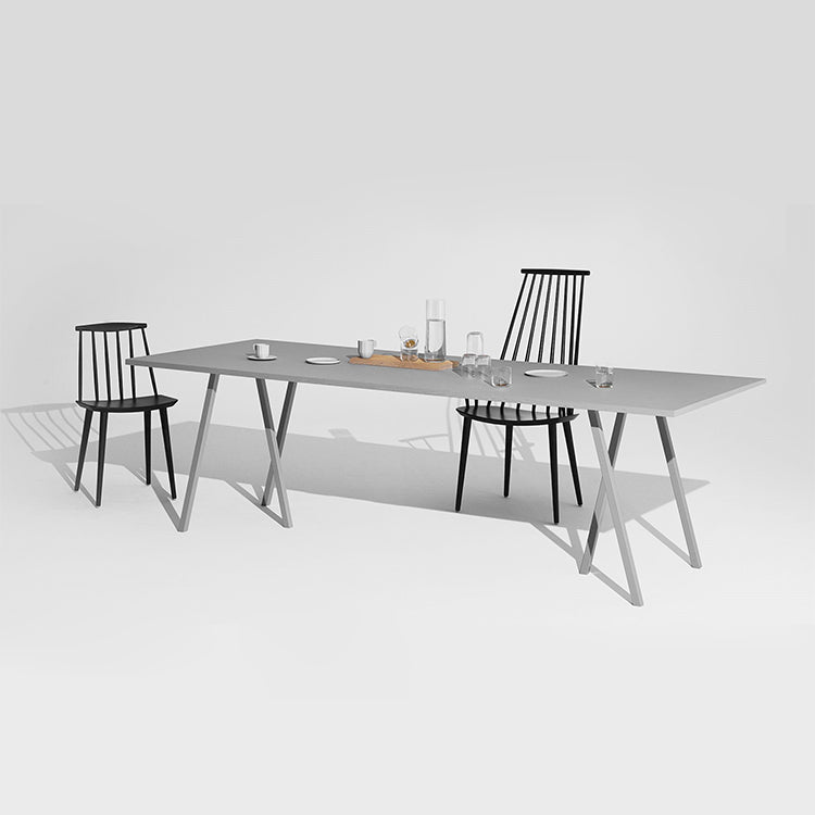 Solid Wood Modern Rectangle Table Wood Top Indoor Table with Legs Grey Without Chairs Clearhalo ' dining_table' 'Dining Tables & Seating' 'Dining Tables' 'furn' 'furn_dining_table' 'Furniture' 'furniture_dining_table' 'Kitchen & Dining Furniture' 'kitchen&dining_furn' 'kitchen' 'kitchen_dining_table' 4155808