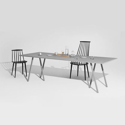 Solid Wood Modern Rectangle Table Wood Top Indoor Table with Legs Grey Without Chairs Clearhalo ' dining_table' 'Dining Tables & Seating' 'Dining Tables' 'furn' 'furn_dining_table' 'Furniture' 'furniture_dining_table' 'Kitchen & Dining Furniture' 'kitchen&dining_furn' 'kitchen' 'kitchen_dining_table' 4155808