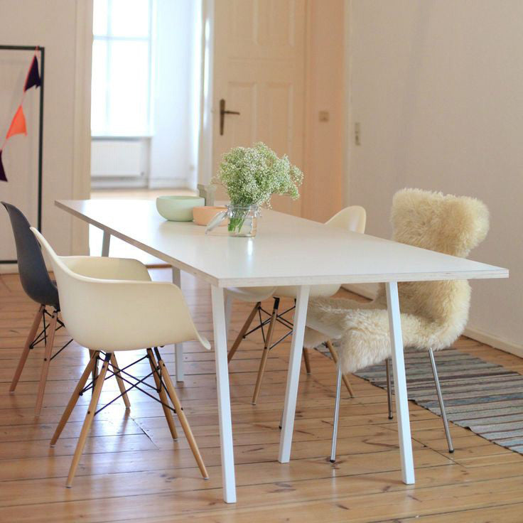 Solid Wood Modern Rectangle Table Wood Top Indoor Table with Legs White Without Chairs Clearhalo ' dining_table' 'Dining Tables & Seating' 'Dining Tables' 'furn' 'furn_dining_table' 'Furniture' 'furniture_dining_table' 'Kitchen & Dining Furniture' 'kitchen&dining_furn' 'kitchen' 'kitchen_dining_table' 4155813