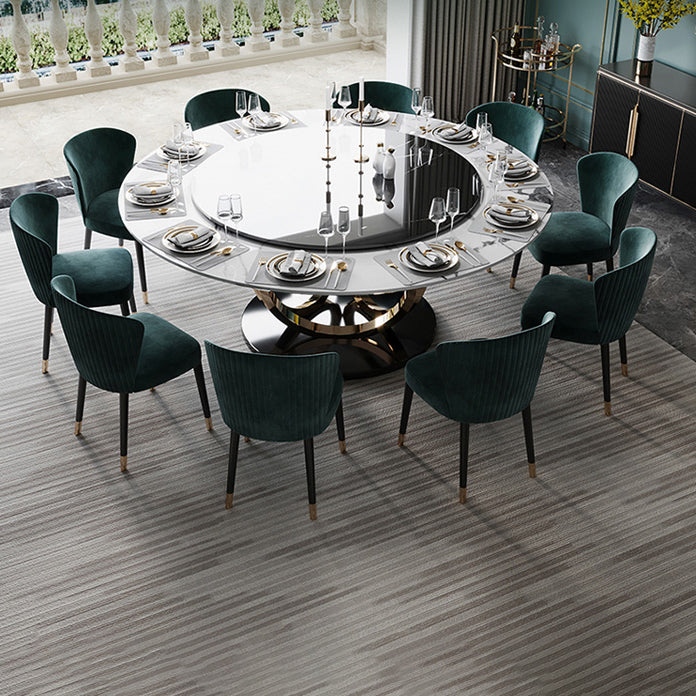 Round Marble Dining Table Traditional Luxury Dining Room Collection with Pedestal Base Clearhalo ' dining_table' 'Dining Tables & Seating' 'Dining Tables' 'furn' 'furn_dining_table' 'Furniture' 'furniture_dining_table' 'Kitchen & Dining Furniture' 'kitchen&dining_furn' 'kitchen' 'kitchen_dining_table' 4155836