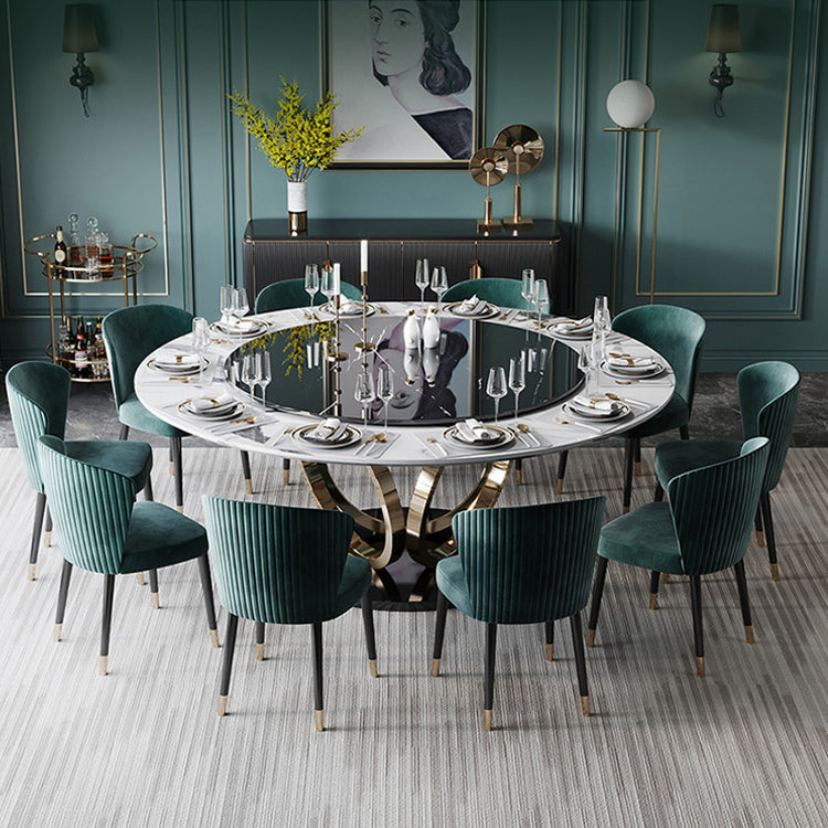 Round Marble Dining Table Traditional Luxury Dining Room Collection with Pedestal Base Clearhalo ' dining_table' 'Dining Tables & Seating' 'Dining Tables' 'furn' 'furn_dining_table' 'Furniture' 'furniture_dining_table' 'Kitchen & Dining Furniture' 'kitchen&dining_furn' 'kitchen' 'kitchen_dining_table' 4155837