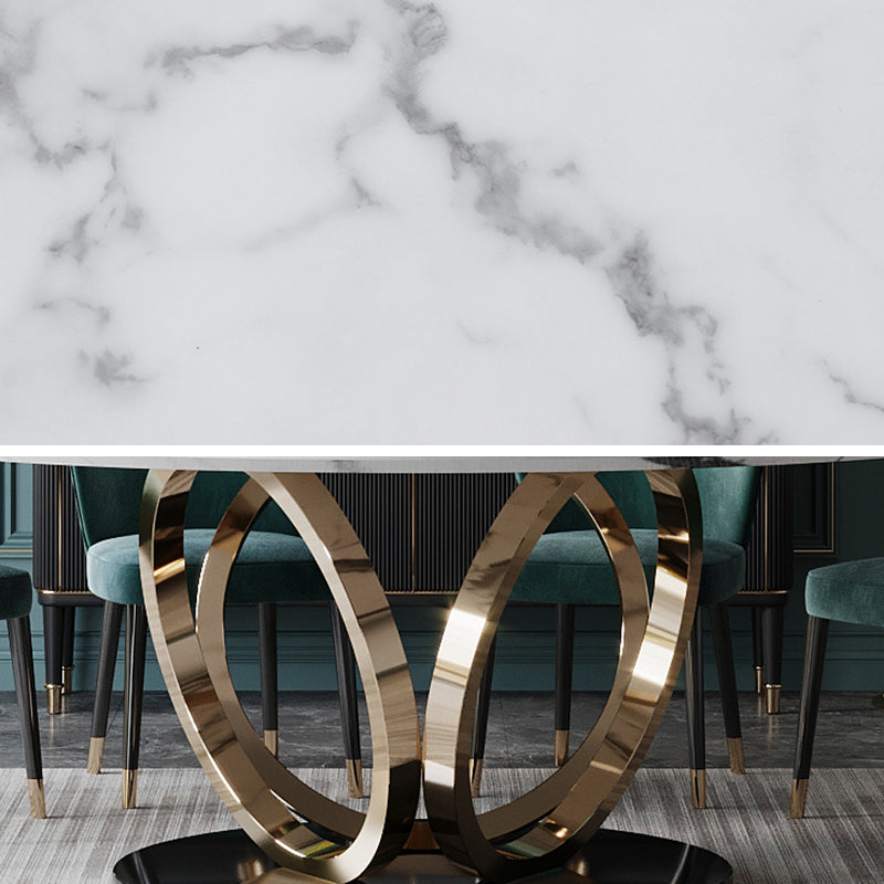 Round Marble Dining Table Traditional Luxury Dining Room Collection with Pedestal Base Clearhalo ' dining_table' 'Dining Tables & Seating' 'Dining Tables' 'furn' 'furn_dining_table' 'Furniture' 'furniture_dining_table' 'Kitchen & Dining Furniture' 'kitchen&dining_furn' 'kitchen' 'kitchen_dining_table' 4155844