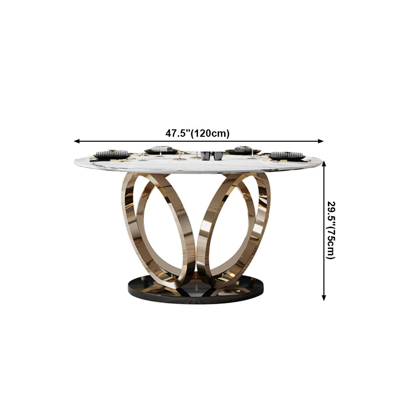 Round Marble Dining Table Traditional Luxury Dining Room Collection with Pedestal Base Clearhalo ' dining_table' 'Dining Tables & Seating' 'Dining Tables' 'furn' 'furn_dining_table' 'Furniture' 'furniture_dining_table' 'Kitchen & Dining Furniture' 'kitchen&dining_furn' 'kitchen' 'kitchen_dining_table' 4155847