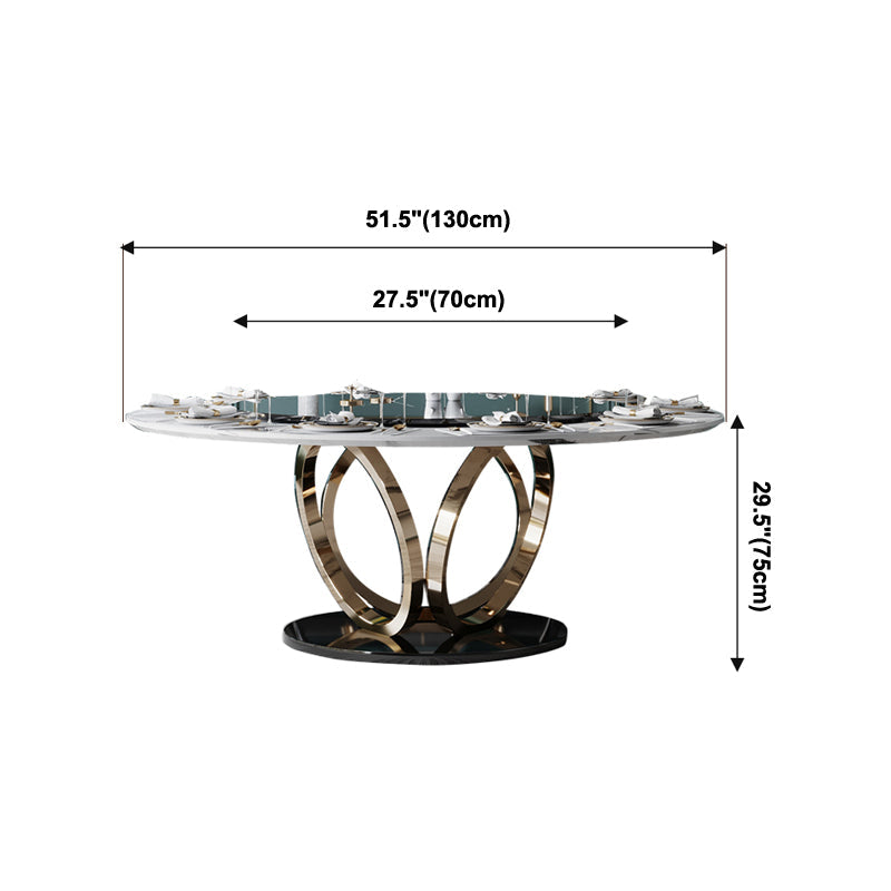 Round Marble Dining Table Traditional Luxury Dining Room Collection with Pedestal Base Clearhalo ' dining_table' 'Dining Tables & Seating' 'Dining Tables' 'furn' 'furn_dining_table' 'Furniture' 'furniture_dining_table' 'Kitchen & Dining Furniture' 'kitchen&dining_furn' 'kitchen' 'kitchen_dining_table' 4155848