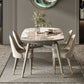Modern Gray Round Shape Table Sintered Stone Kitchen Dining Table with 4 Legs Base Clearhalo ' dining_table' 'Dining Tables & Seating' 'Dining Tables' 'furn' 'furn_dining_table' 'Furniture' 'furniture_dining_table' 'Kitchen & Dining Furniture' 'kitchen&dining_furn' 'kitchen' 'kitchen_dining_table' 4155850