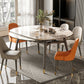 Modern Gray Round Shape Table Sintered Stone Kitchen Dining Table with 4 Legs Base Clearhalo ' dining_table' 'Dining Tables & Seating' 'Dining Tables' 'furn' 'furn_dining_table' 'Furniture' 'furniture_dining_table' 'Kitchen & Dining Furniture' 'kitchen&dining_furn' 'kitchen' 'kitchen_dining_table' 4155852
