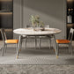 Modern Gray Round Shape Table Sintered Stone Kitchen Dining Table with 4 Legs Base Clearhalo ' dining_table' 'Dining Tables & Seating' 'Dining Tables' 'furn' 'furn_dining_table' 'Furniture' 'furniture_dining_table' 'Kitchen & Dining Furniture' 'kitchen&dining_furn' 'kitchen' 'kitchen_dining_table' 4155858