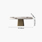 Glam Rectangle Shape Standard Table Sintered Stone Gray Dining Table for Kitchen Clearhalo ' dining_table' 'Dining Tables & Seating' 'Dining Tables' 'furn' 'furn_dining_table' 'Furniture' 'furniture_dining_table' 'Kitchen & Dining Furniture' 'kitchen&dining_furn' 'kitchen' 'kitchen_dining_table' 4155902