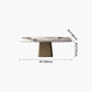 Glam Rectangle Shape Standard Table Sintered Stone Gray Dining Table for Kitchen Clearhalo ' dining_table' 'Dining Tables & Seating' 'Dining Tables' 'furn' 'furn_dining_table' 'Furniture' 'furniture_dining_table' 'Kitchen & Dining Furniture' 'kitchen&dining_furn' 'kitchen' 'kitchen_dining_table' 4155903