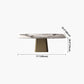 Glam Rectangle Shape Standard Table Sintered Stone Gray Dining Table for Kitchen Clearhalo ' dining_table' 'Dining Tables & Seating' 'Dining Tables' 'furn' 'furn_dining_table' 'Furniture' 'furniture_dining_table' 'Kitchen & Dining Furniture' 'kitchen&dining_furn' 'kitchen' 'kitchen_dining_table' 4155904