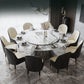 Round Pedestal Dining Site Table Traditional Luxury Dining Table for Indoor Clearhalo ' dining_table' 'Dining Tables & Seating' 'Dining Tables' 'furn' 'furn_dining_table' 'Furniture' 'furniture_dining_table' 'Kitchen & Dining Furniture' 'kitchen&dining_furn' 'kitchen' 'kitchen_dining_table' 4155906
