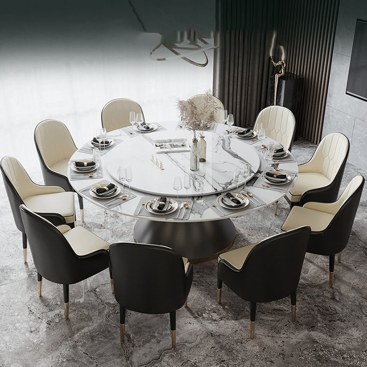 Round Pedestal Dining Site Table Traditional Luxury Dining Table for Indoor Clearhalo ' dining_table' 'Dining Tables & Seating' 'Dining Tables' 'furn' 'furn_dining_table' 'Furniture' 'furniture_dining_table' 'Kitchen & Dining Furniture' 'kitchen&dining_furn' 'kitchen' 'kitchen_dining_table' 4155906