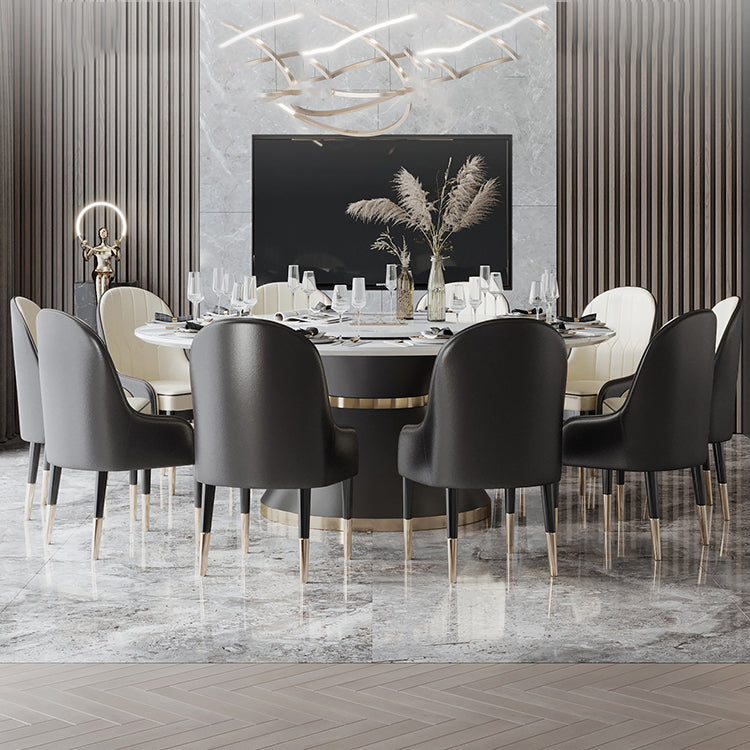 Round Pedestal Dining Site Table Traditional Luxury Dining Table for Indoor Clearhalo ' dining_table' 'Dining Tables & Seating' 'Dining Tables' 'furn' 'furn_dining_table' 'Furniture' 'furniture_dining_table' 'Kitchen & Dining Furniture' 'kitchen&dining_furn' 'kitchen' 'kitchen_dining_table' 4155907