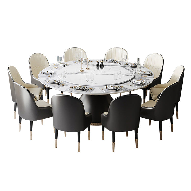 Round Pedestal Dining Site Table Traditional Luxury Dining Table for Indoor Clearhalo ' dining_table' 'Dining Tables & Seating' 'Dining Tables' 'furn' 'furn_dining_table' 'Furniture' 'furniture_dining_table' 'Kitchen & Dining Furniture' 'kitchen&dining_furn' 'kitchen' 'kitchen_dining_table' 4155908