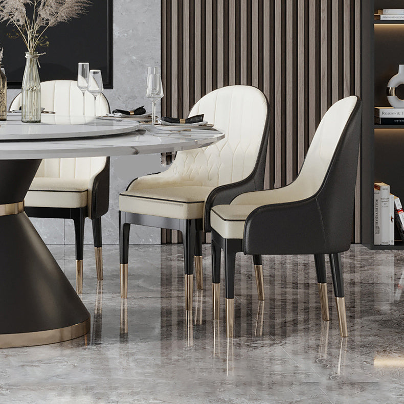 Round Pedestal Dining Site Table Traditional Luxury Dining Table for Indoor Clearhalo ' dining_table' 'Dining Tables & Seating' 'Dining Tables' 'furn' 'furn_dining_table' 'Furniture' 'furniture_dining_table' 'Kitchen & Dining Furniture' 'kitchen&dining_furn' 'kitchen' 'kitchen_dining_table' 4155910