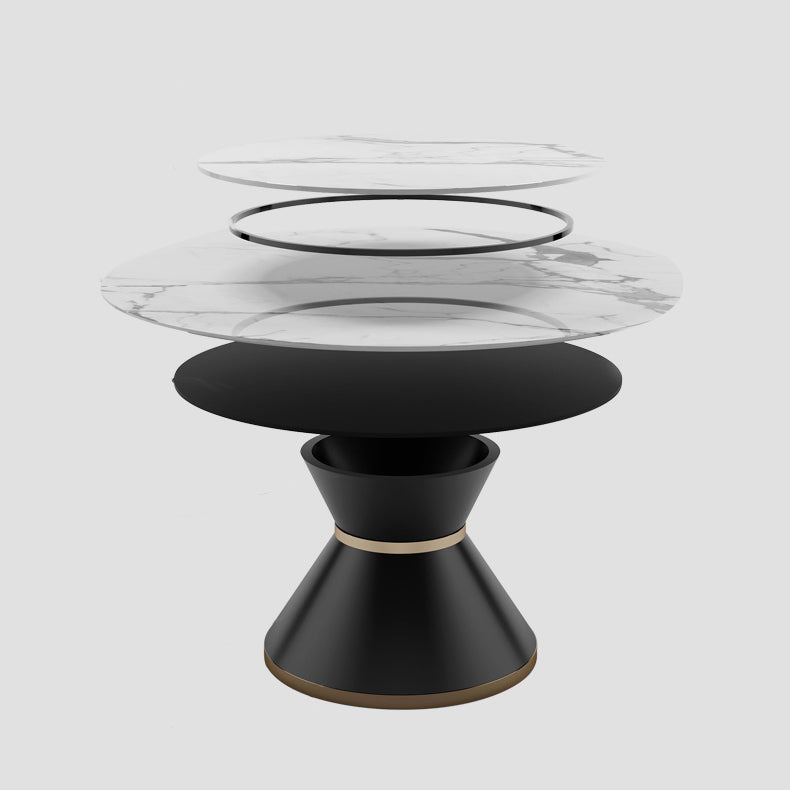 Round Pedestal Dining Site Table Traditional Luxury Dining Table for Indoor Clearhalo ' dining_table' 'Dining Tables & Seating' 'Dining Tables' 'furn' 'furn_dining_table' 'Furniture' 'furniture_dining_table' 'Kitchen & Dining Furniture' 'kitchen&dining_furn' 'kitchen' 'kitchen_dining_table' 4155912