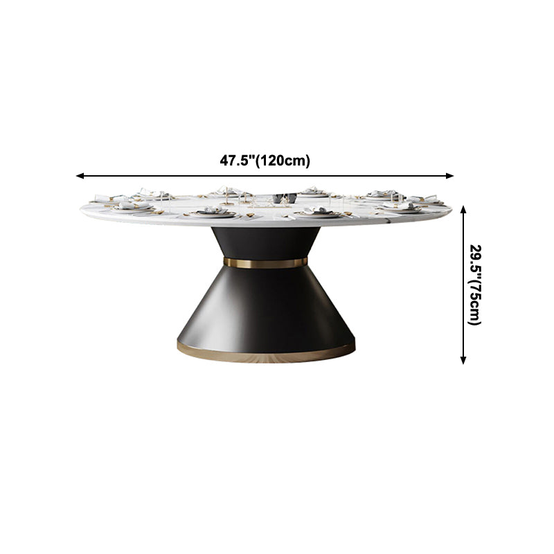 Round Pedestal Dining Site Table Traditional Luxury Dining Table for Indoor Clearhalo ' dining_table' 'Dining Tables & Seating' 'Dining Tables' 'furn' 'furn_dining_table' 'Furniture' 'furniture_dining_table' 'Kitchen & Dining Furniture' 'kitchen&dining_furn' 'kitchen' 'kitchen_dining_table' 4155914