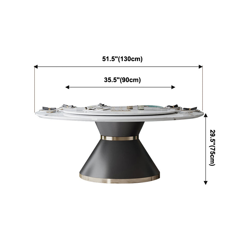 Round Pedestal Dining Site Table Traditional Luxury Dining Table for Indoor Clearhalo ' dining_table' 'Dining Tables & Seating' 'Dining Tables' 'furn' 'furn_dining_table' 'Furniture' 'furniture_dining_table' 'Kitchen & Dining Furniture' 'kitchen&dining_furn' 'kitchen' 'kitchen_dining_table' 4155915
