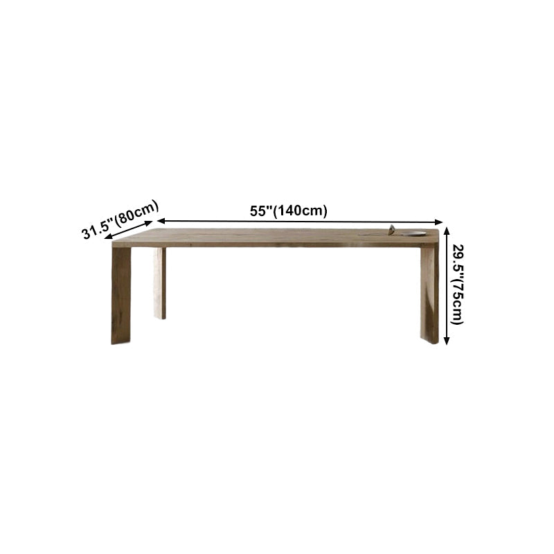 Solid Wood Contemporary Rectangle Table Wood Top Dining Table with 4 Legs Clearhalo ' dining_table' 'Dining Tables & Seating' 'Dining Tables' 'furn' 'furn_dining_table' 'Furniture' 'furniture_dining_table' 'Kitchen & Dining Furniture' 'kitchen&dining_furn' 'kitchen' 'kitchen_dining_table' 4155923