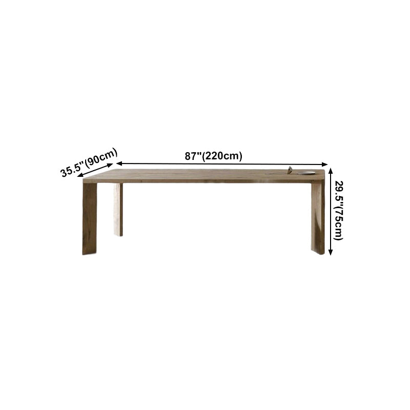 Solid Wood Contemporary Rectangle Table Wood Top Dining Table with 4 Legs Clearhalo ' dining_table' 'Dining Tables & Seating' 'Dining Tables' 'furn' 'furn_dining_table' 'Furniture' 'furniture_dining_table' 'Kitchen & Dining Furniture' 'kitchen&dining_furn' 'kitchen' 'kitchen_dining_table' 4155927