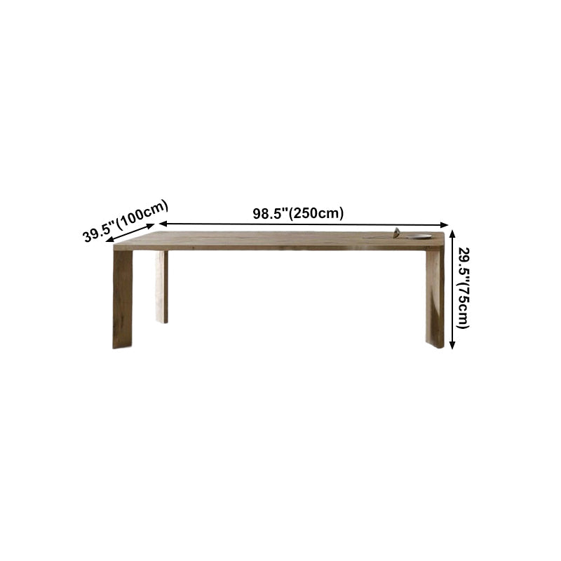 Solid Wood Contemporary Rectangle Table Wood Top Dining Table with 4 Legs Clearhalo ' dining_table' 'Dining Tables & Seating' 'Dining Tables' 'furn' 'furn_dining_table' 'Furniture' 'furniture_dining_table' 'Kitchen & Dining Furniture' 'kitchen&dining_furn' 'kitchen' 'kitchen_dining_table' 4155928