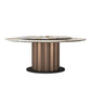 Round Pedestal Dinner Table Traditional Luxury Marble Dining Table for Indoor 47.2"L x 47.2"W x 29.5"H Lazy Susan Without Chairs Clearhalo ' dining_table' 'Dining Tables & Seating' 'Dining Tables' 'furn' 'furn_dining_table' 'Furniture' 'furniture_dining_table' 'Kitchen & Dining Furniture' 'kitchen&dining_furn' 'kitchen' 'kitchen_dining_table' 4155937